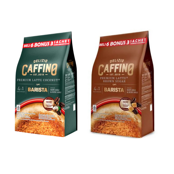 Caffino Barista Nanyang style 4 in 1 kopi instan gula merah latte kelapa latte dua pilihan