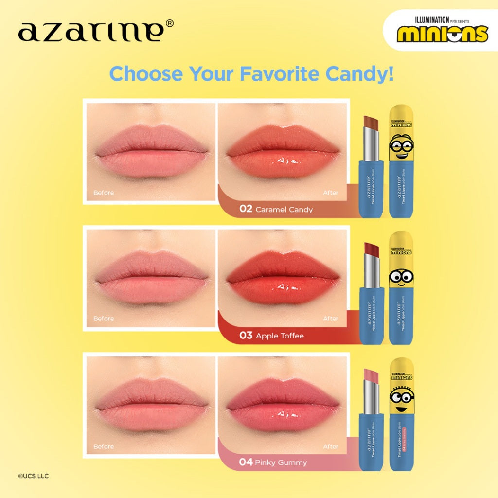 Azarine® x 小小兵Minions 聯名潤色護唇膏系列 Tinted Lip Balm Series