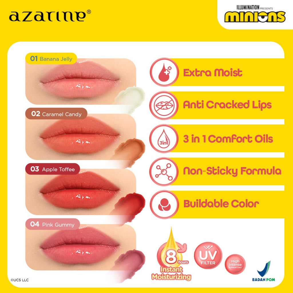 Azarine® x 小小兵Minions 聯名潤色護唇膏系列 Tinted Lip Balm Series