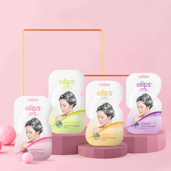 Perawatan Masker Vitamin Rambut Ellips, tersedia dalam empat tipe