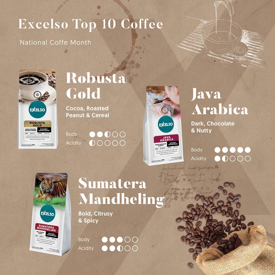 EXCELSO Coffee Indonesia's No.1 coffee bean brand coffee for VIPs from the European Union and the royal family☕
