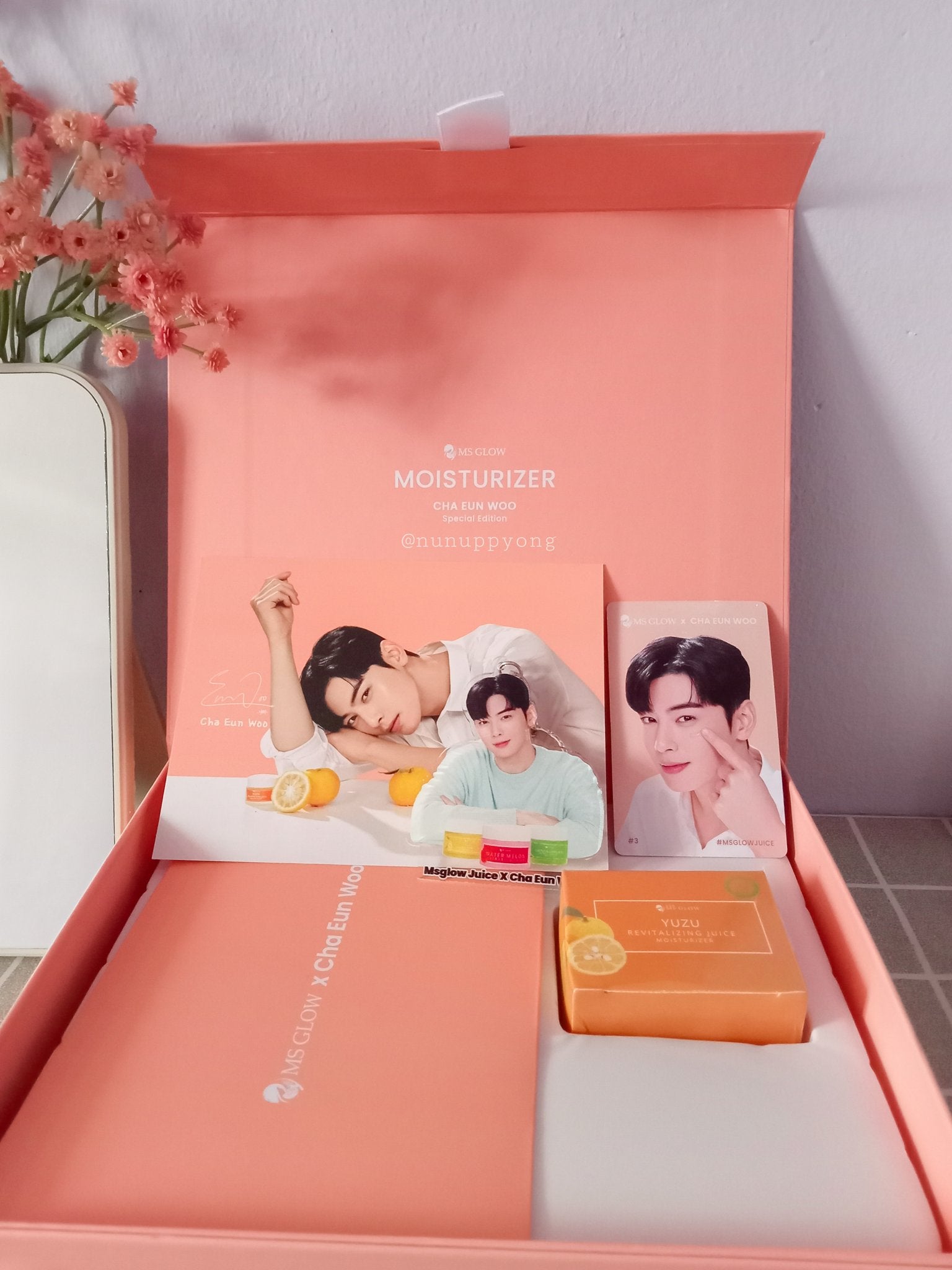 MS GLOW x Cha Eun Woo Juice Moisturizer Joint Moisturizing Cream Gift Box